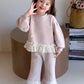 Girls Fashionable Sweet Spring Autumn New Style Casual Long Sleeve Two-Piece Set Children's Clothing Baby Girl Outfit
