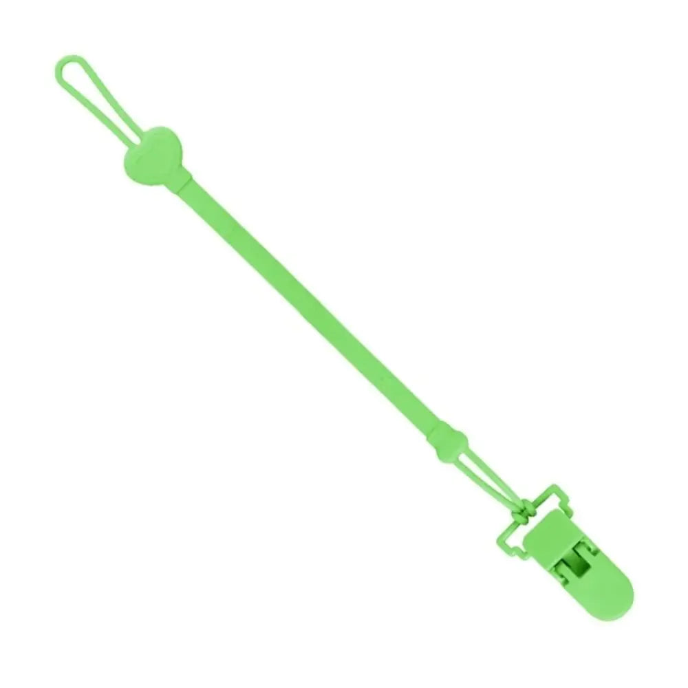 Silicone Pacifier Holder Clip Food-grade BPA Free Baby Pacifier Chain Anti-lost Adjustable Baby Teething Toys Strap Outdoor