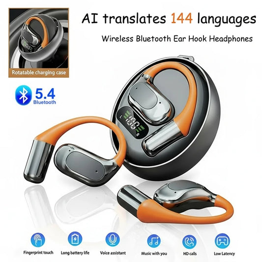 AI Translation Earbuds Real Time Headphones for Women Intelligent Meeting Earphones Wireless Bluetooth Portable Business Travel