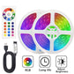 RGB LED strip with remote control, dimmable decorative lighting suitable for bedrooms, ceilings, and party atmospheres