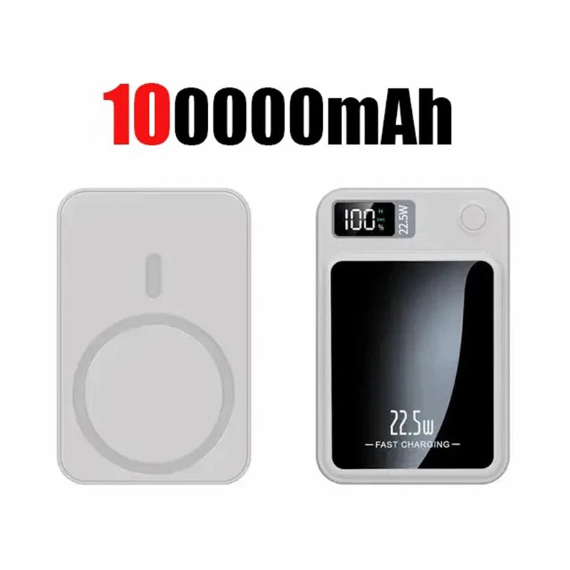 New 200000mAh Magnetic Power Bank Wireless Fast Charger For Magsafe Portable Auxiliary Battery Pack For iphone Huawei Xiaomi