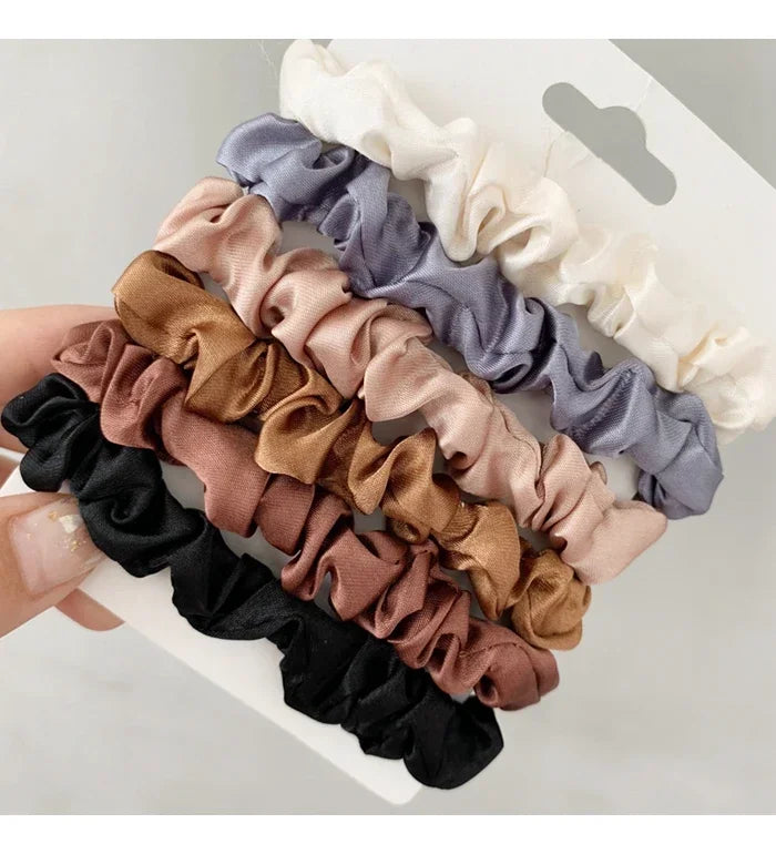 6/12 PCS Elegant women's headband, rubber band, elastic band, softer than silk hair | Satin headband |