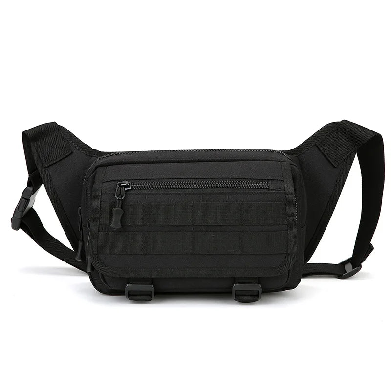 Men's Tactical Fanny Pack Nylon Waist Bag Large Capacity Waterproof Hiking Sports Crossbody Shoulder Bag for Cycling Travel