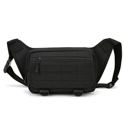 Men's Tactical Fanny Pack Nylon Waist Bag Large Capacity Waterproof Hiking Sports Crossbody Shoulder Bag for Cycling Travel
