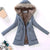 Korean Style Thickened Long Cotton Jacket Women's Winter Coat with Fleece Lining And Fur Collar Slim Fit plus Size Top