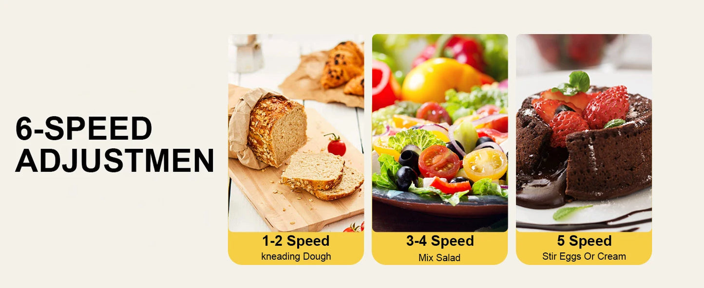 All-in-One 3-in-1 Stand Mixer with Full Metal Gears, 7L Bowl, Blender, Meat Grinder, Dough Hook, Whisk & Beater