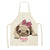 Cute Dog Pug Pattern Cotton Linen Sleeveless Chef Apron Kitchen Aprons Women Home Cooking Baking Waist Bib Pinafore 55x68cm