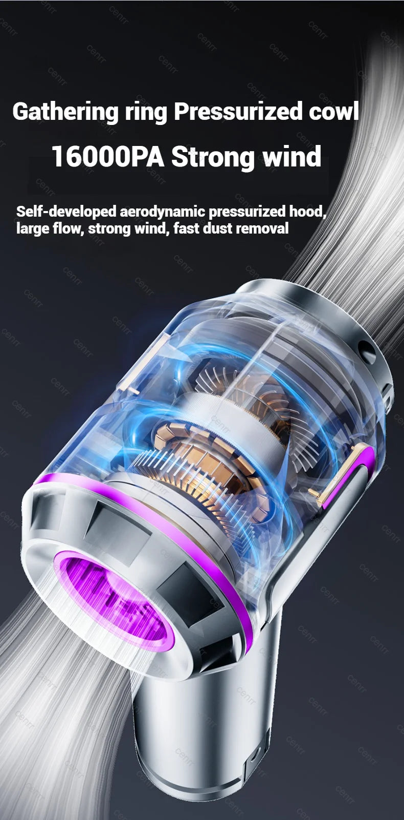 Mini Car Vacuum Cleaner 998000PA Cordless Powerful for Home Handheld Blower Car Cleaner Portable Car Vacuum Cleaner