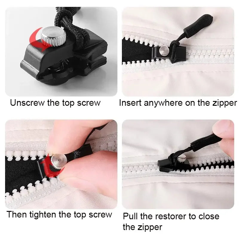 Universal Zipper Repair Kit Instant Fix Replacement Zipper Teeth Slider Puller for Jackets Bags Coats Clothing Accessories
