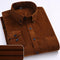 Plus Size 6XL 2025 Autumn/Winter Warm Quality 100% Cotton Corduroy Long Sleeved Button Collar Casual Shirts For Men Comfortable