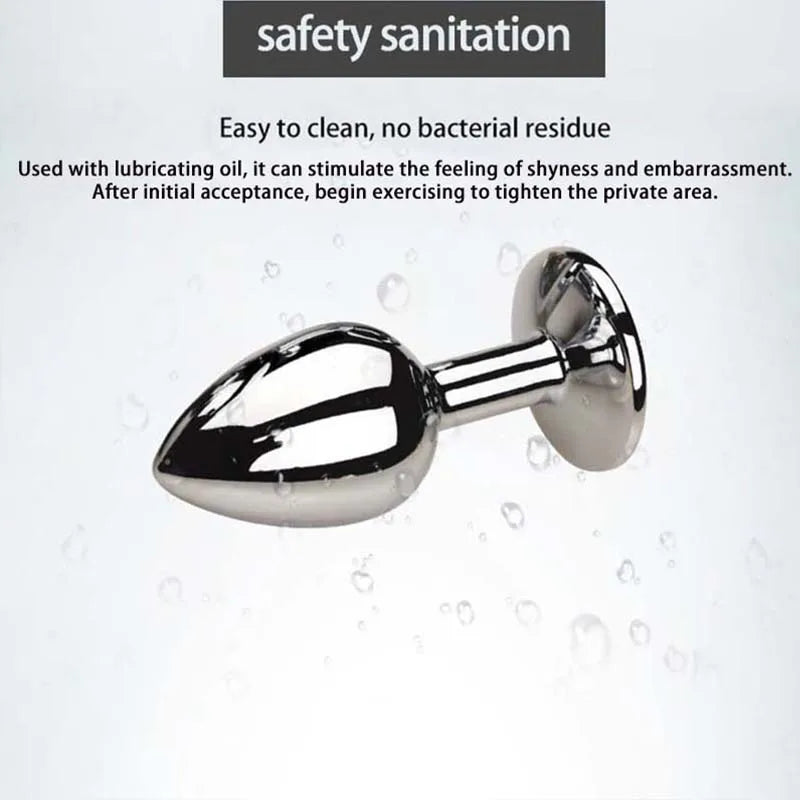 5Size/set Metal Anal plug butt plug Sex Toys Butt Toys For Women/Men/Couples Adult Game Masturbator Anal Diamond Sex Shop