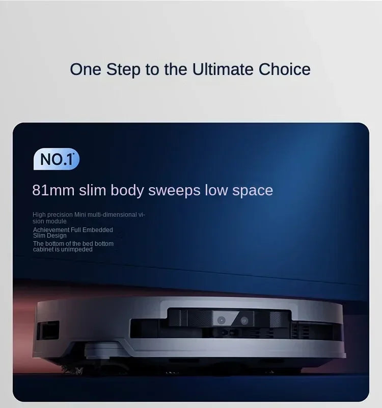 Original Ecovacs Deebot T50 PRO Vacuum Cleaner Robot Chinese Version 15800Pa Hair Zero-tangle Stepless 70°C Hot Water