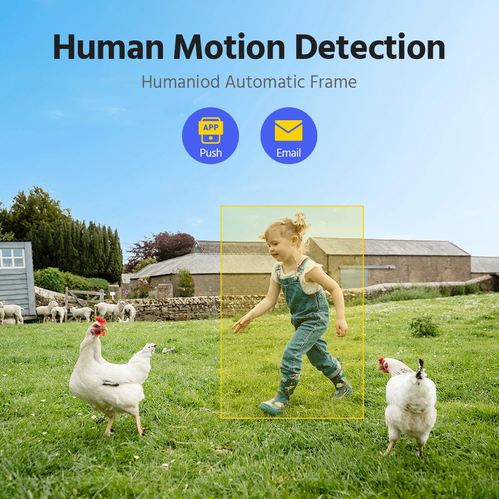 ANNKE 4MP Scalable Wireless Security Camera System 4CH 5MP Wireless Homebase NVR IP65 4MP PIR Two-way Audio Solar PT Camera