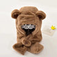 Baby Hat Autumn And Winter Boys' And Girls' Scarves In One Teddy Bear Plush Hat Winter Children's Plush Thickened Windproof Hat