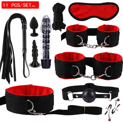 Vibrators sexy toys for women couples adult 18 Handcuffs erotic accessories bondage gear Mask anal plug penis ring dildo sex kit