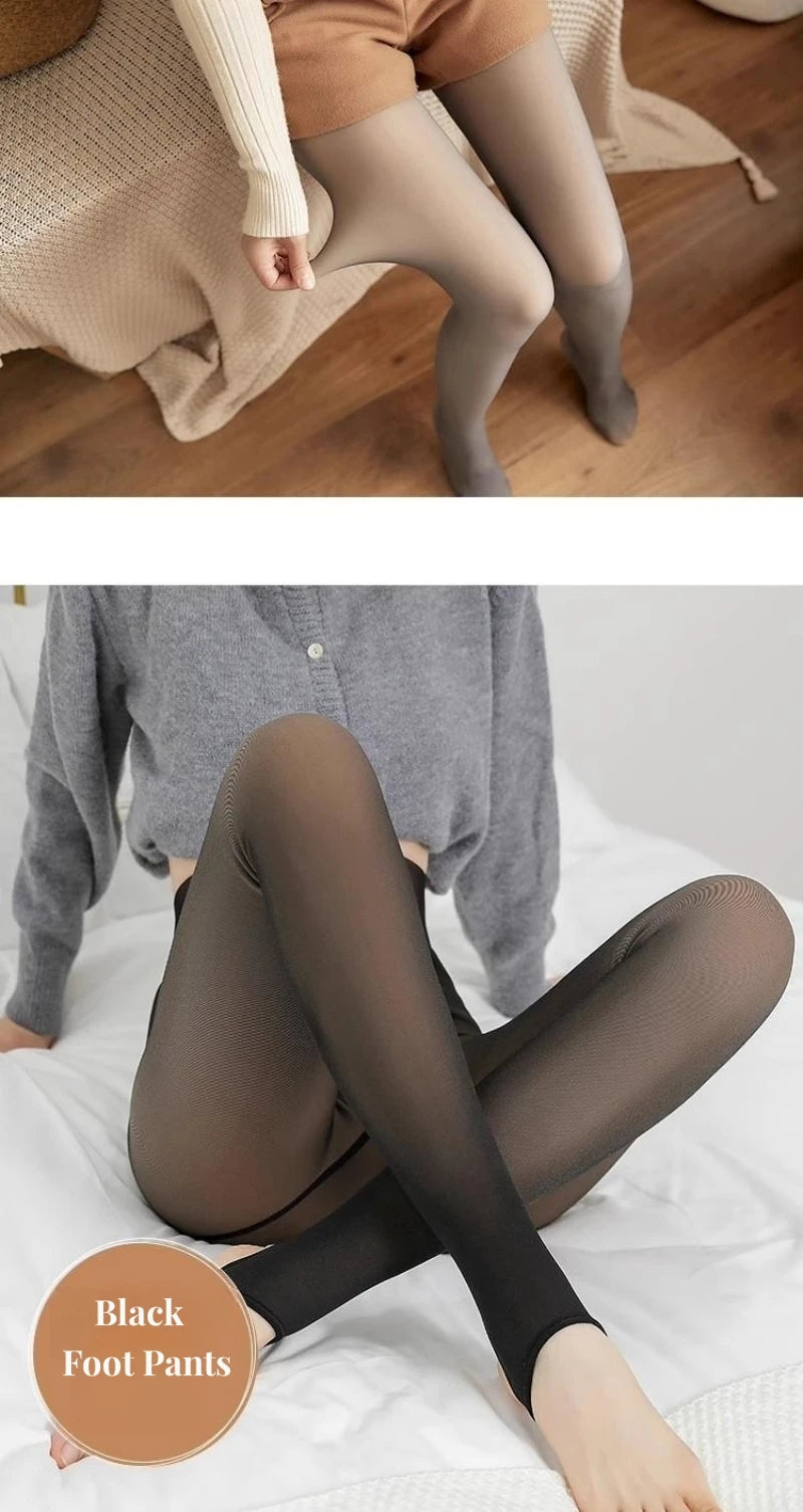 2025 120KG Warm Winter Tights Plus Size Sexy Pantyhose Women Fake Stockings Panty Skin Effect Thick Translucent Tights Leggings