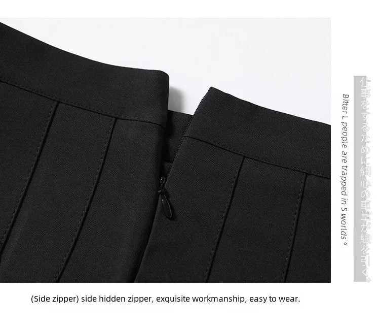 Pleated skirt for women in spring and summer, jk white A-line skirt, new Korean version high waisted skirt, versatile plaid skir