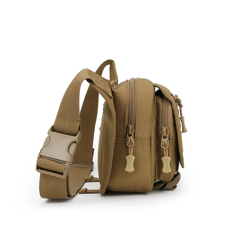 Men's Tactical Fanny Pack Nylon Waist Bag Large Capacity Waterproof Hiking Sports Crossbody Shoulder Bag for Cycling Travel