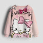 Christmas Kids Sportswear Baby Girls Hello Kitty Clothes Long Sleeve Cartoon Sweatshirt Tops Kuromi Girls Dance Team Hoodie