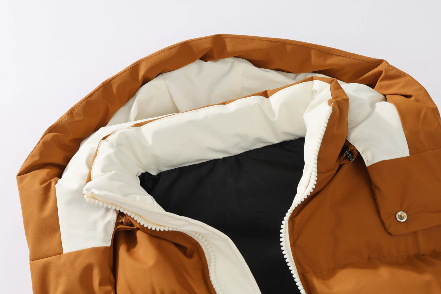 Men's Color-Block Puffer Vest with Removable Hood - Zip Closure & Flap Pockets, Water-Resistant Warm for Winter Casual Outfits