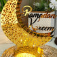 Ramadan Kareem LED candle Acrylic Mirror Moon Castle LED Night Light  Eid Mubarak Al-Fitr Tabletop Ornament DIY Party Gifts