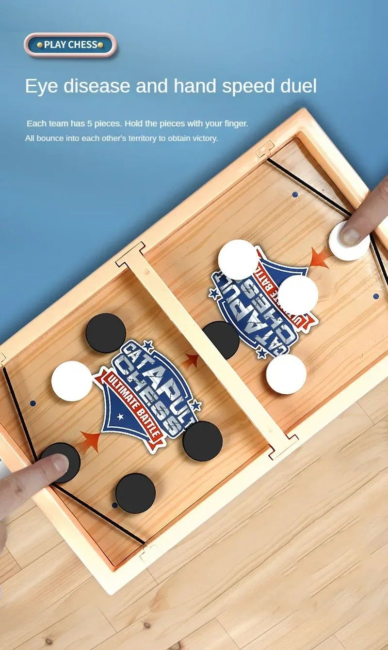 Fast Sling Puck Game Slingshot Chess Table Chess Puzzle Party Game Adult Child Family Game Desktop Battle Board Games