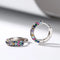 Fashion silver color Round Mini Earrings Set Half Hoop Colorful Zircon Ladies Luxury Jewelry Hoop Earrings