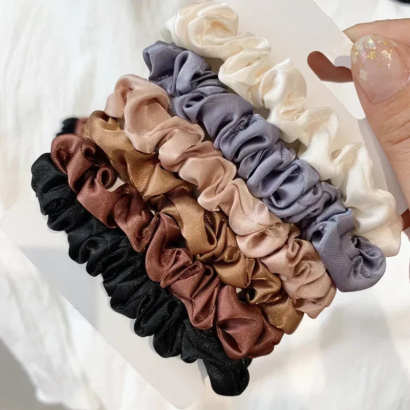 6/12 PCS Elegant women's headband, rubber band, elastic band, softer than silk hair | Satin headband |