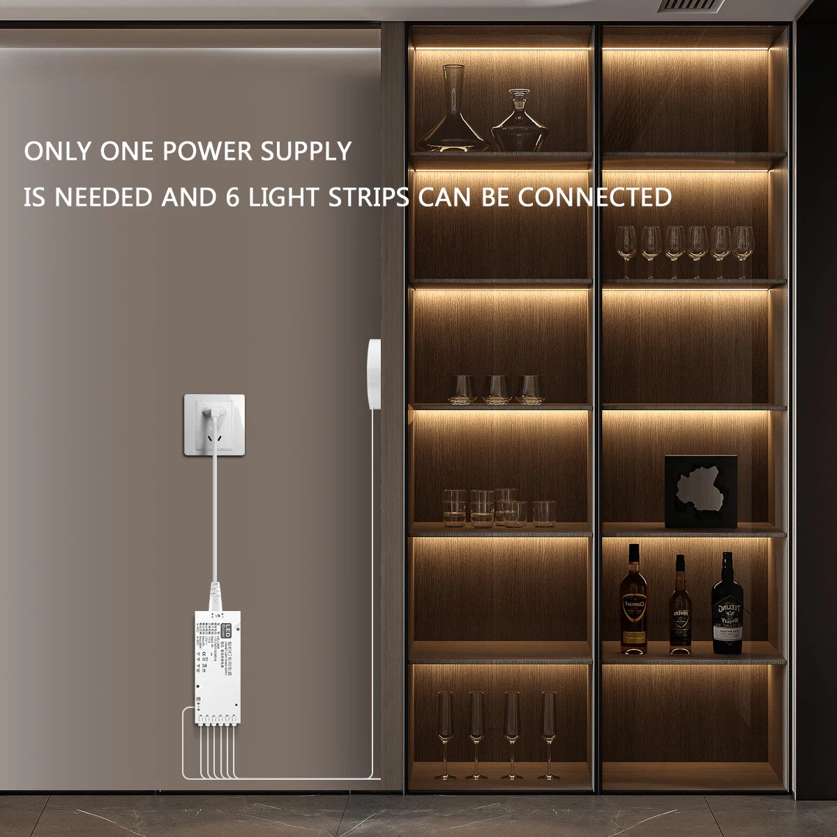 LED Acoustic Board Decorative COB Light Strip Touch Dimmable Wall Background Lamp Show Shelf Under Cabinet Bedroom Night Light