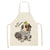 Cute Dog Pug Pattern Cotton Linen Sleeveless Chef Apron Kitchen Aprons Women Home Cooking Baking Waist Bib Pinafore 55x68cm