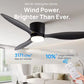 52 Inch Modern DC Ceiling Fan with Light And Remote Control for Living Room Dining Room Bedroom Powerful Airflow Electric fans