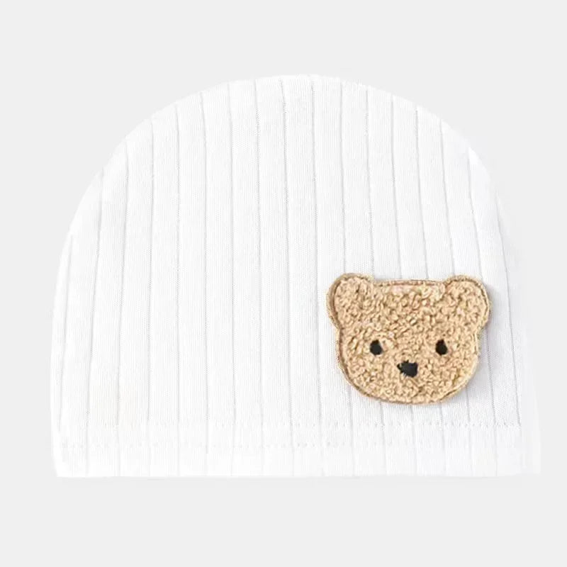 Newborn Cotton Soft Hat Baby Pure Cotton Cartoon Cap Infant 0-3 Months Windproof Spring Hat Kids Cap Newborn Accessories
