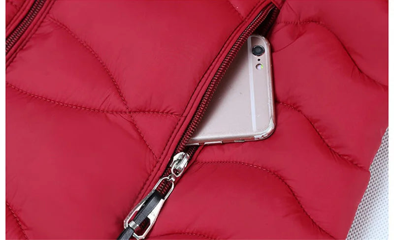 New Women Cotton Coat Autumn Winter Jacket Coat Middle-Aged Elderly Mothers Padded Hooded Keep Warm Down Cotton Overcoat Parkers