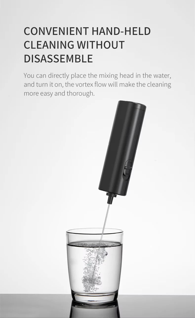 Kitchen Powerful Stirrer Milk Frother Handheld Foam Maker for Lattes Whisk Drink Mixer Coffee Electric Rechargable Egg Beater