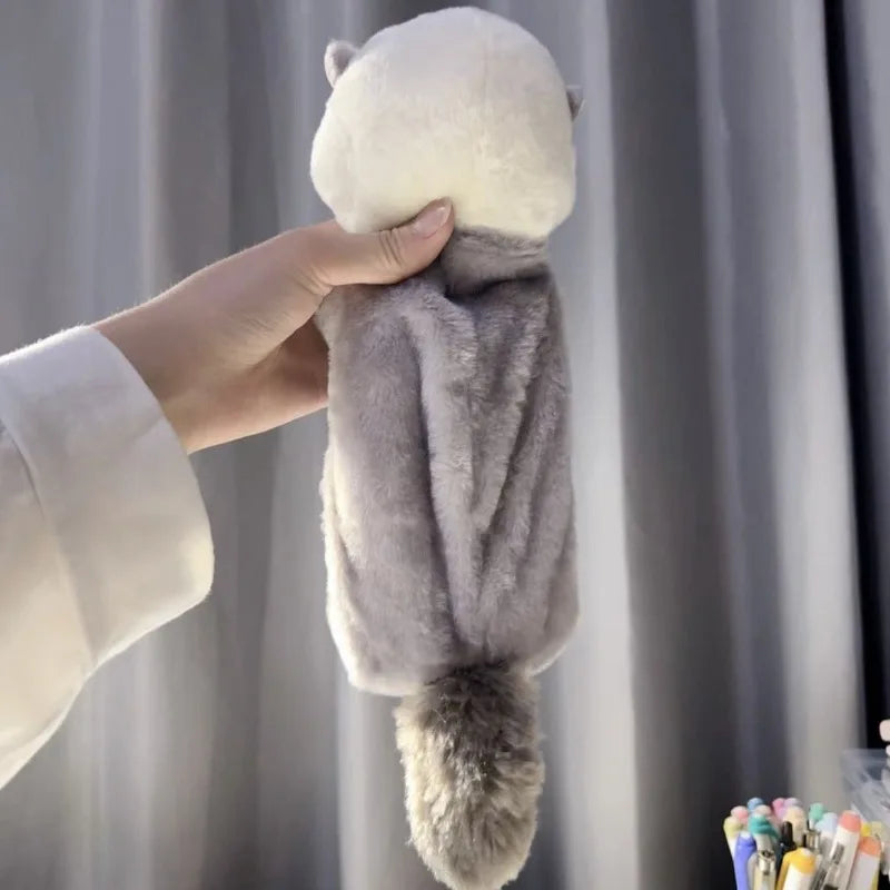 ‌Plush Stuffed Animal Pencil Case Cute Ins Style Kawaii Stress Relief Stationery Organizer for School Office