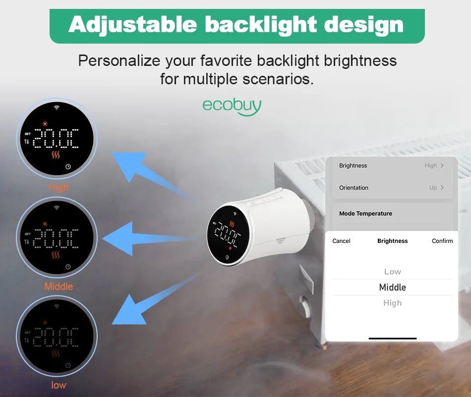 Tuya Thermostatic Radiator Valve Zigbee Thermostat Radiator Valve Tuya Zigbee Smart Home Wifi  Temperature Controller Alexa