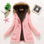 Korean Style Thickened Long Cotton Jacket Women's Winter Coat with Fleece Lining And Fur Collar Slim Fit plus Size Top
