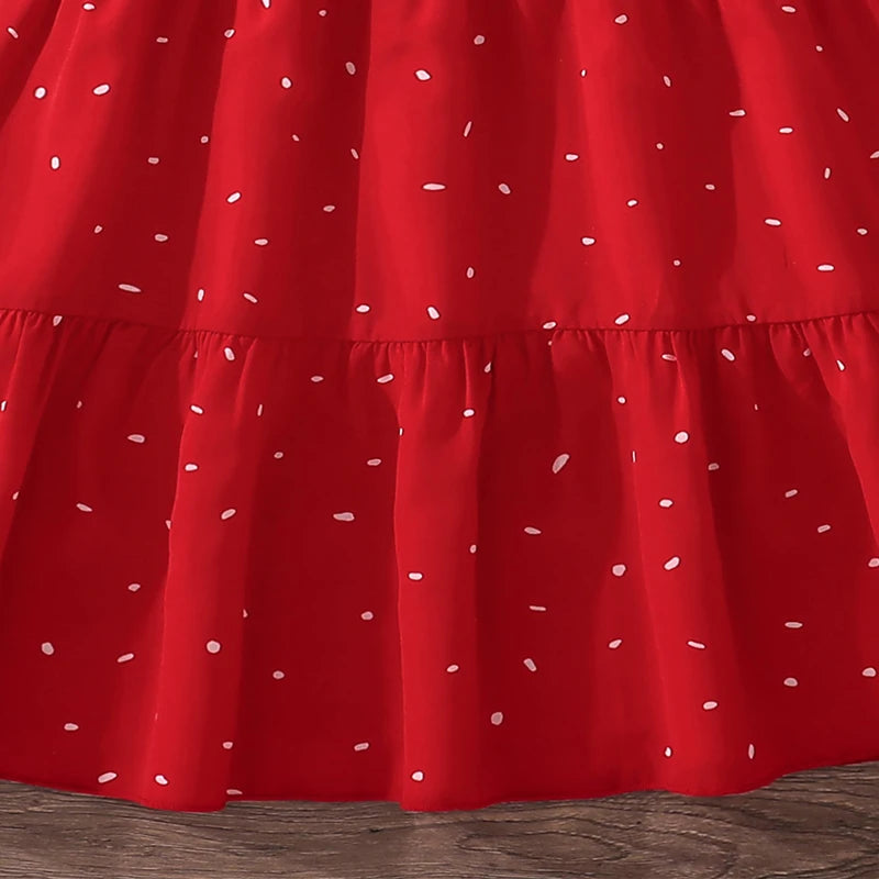 Elegant Square Neck Puff Sleeve Long Dress for 8-12 Year Old Girls Summer Sweet Ladylike Style Perfect for Valentine's Day