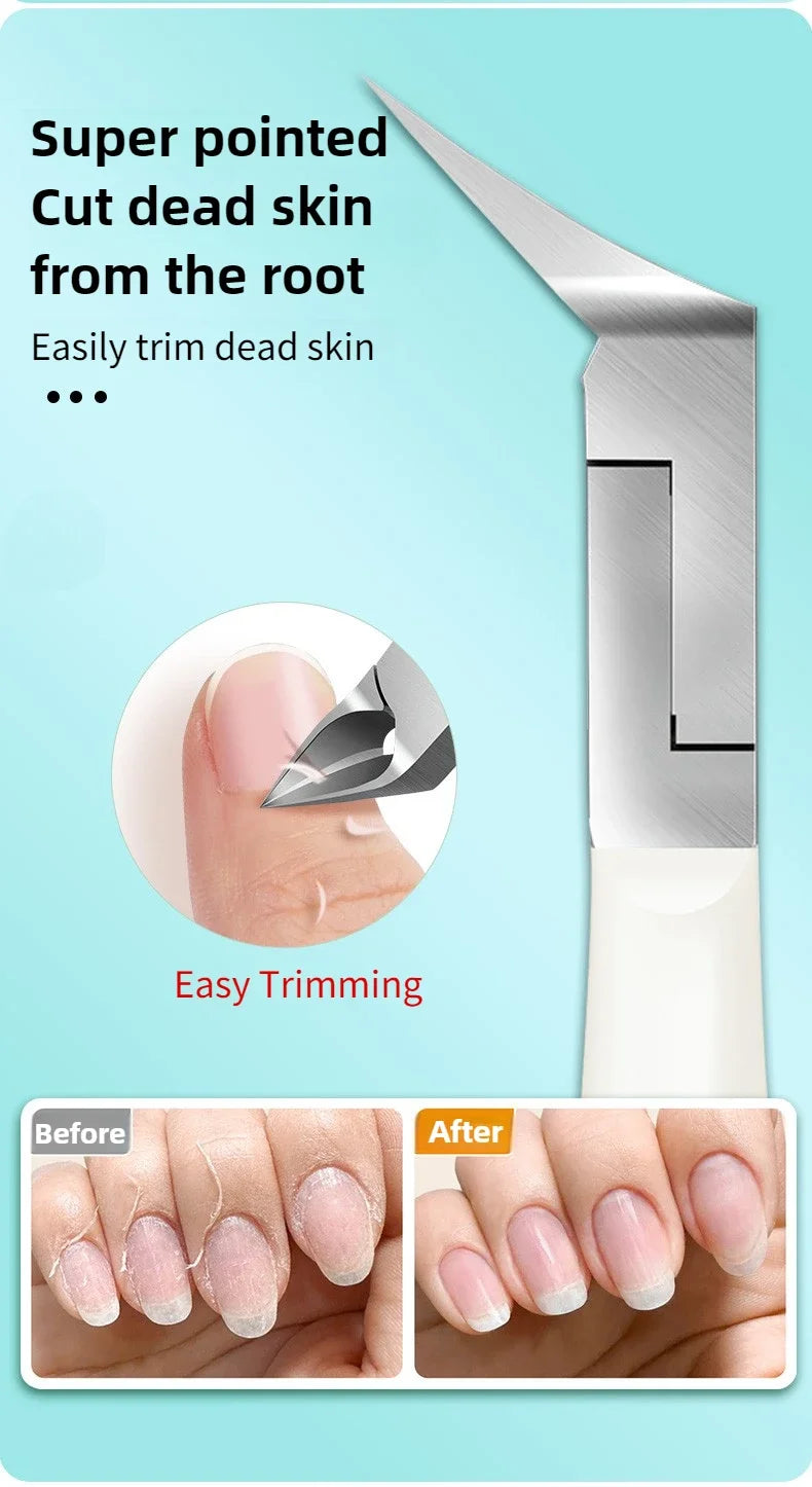 ‌Cuticle Scissors Stainless Steel Sharp Blade Durable Rust Free Nail Care Tool‌