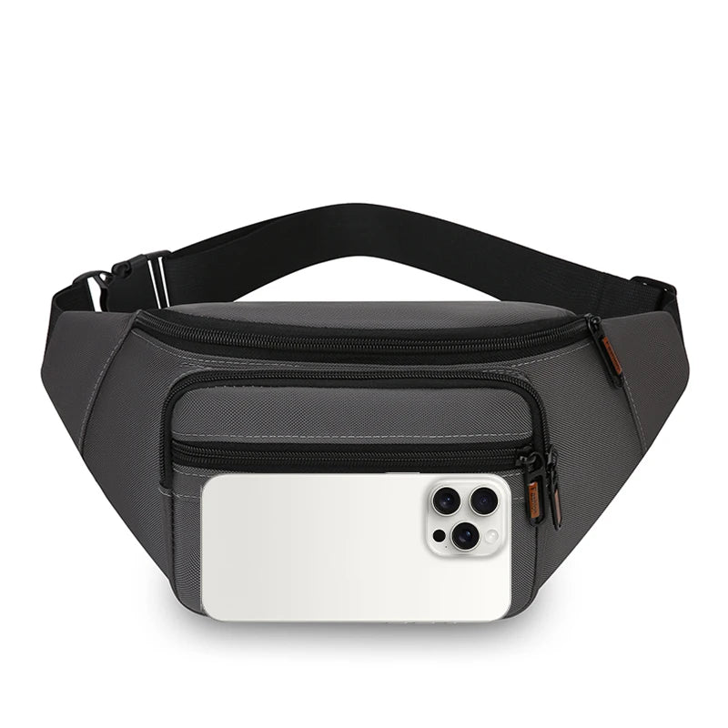 Waterproof Men's Waist Pack Fanny Pack with Adjustable Strap for Travel Sports Running - Quick-Access Outdoor Waist Bag