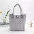 New Knitted Large Capacity Simple Stylish Handbag Customizable Personality Weave Bag Commuter Friendly Birdseye Pattern