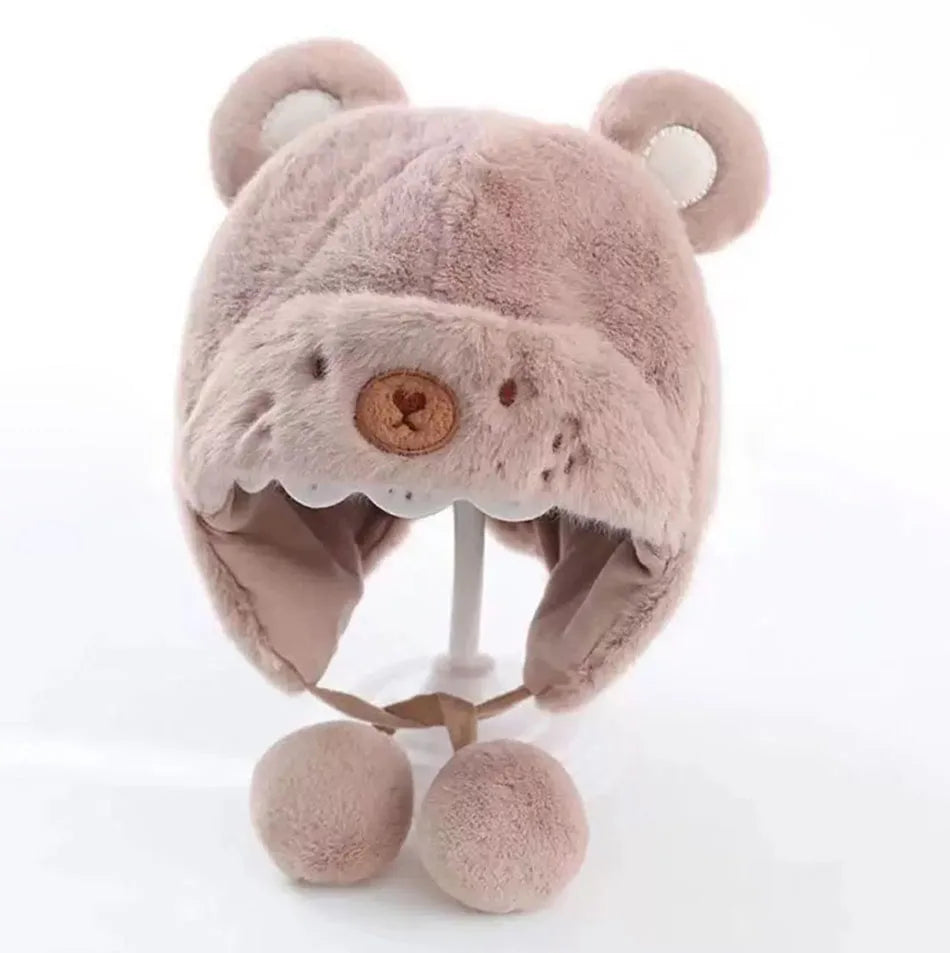 Comfy Plush Infant Hats with Ear Flaps Warm Winter Caps for Babies Designed Suitable Cold Weather Warmth Maximum Cozy and Style
