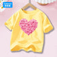 Girls' Fashion Cotton T-shirts with Cherry Fruit Pattern Short Sleeve Girls' Cute Summer Tee Shirts 3-14 Years YT01