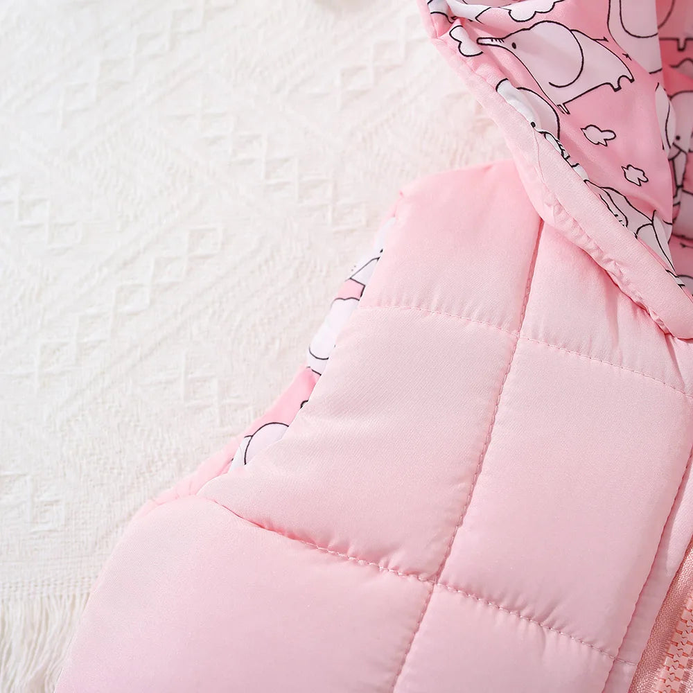 Winter children's clothing for infants and young children Elephant lining vest warm vest shoulder jacket and cotton jacket