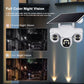 Three Lens Three Screens WIFI Solar Camera 15MP 10X Zoom CCTV Outdoor Automatic Tracking Humanoid Detection PTZ IP66 Cam V380