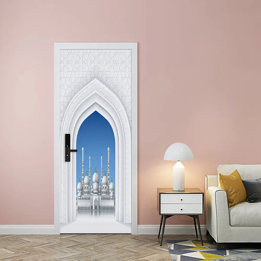 Simulation Of Gilt Leaves DIY Door Stickers Home Decoration Wall Sticker Kitchen Art Mural Peel & Stick Waterpoof PVC Wallpaper