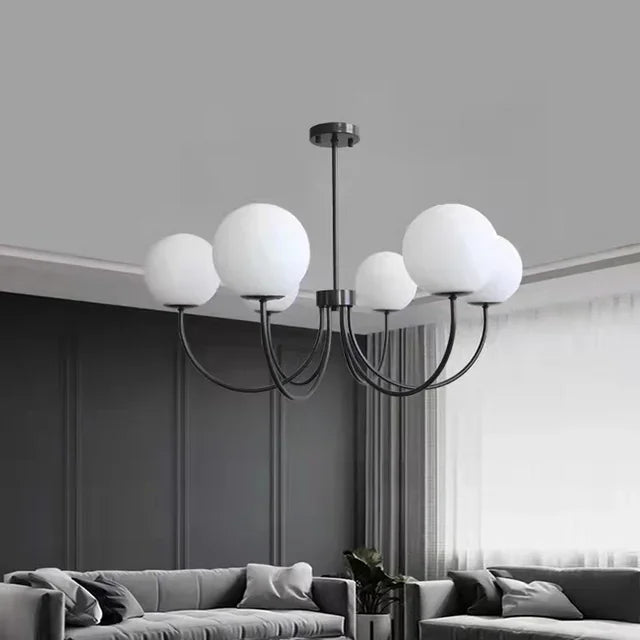 Modern luxury chandeliers E27 Bulb glass ball chandelier minimalism suspension design Living Room kitchen island pendant light