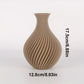 3D Printed Art Vase with Retro Textured Design - High-Quality Plastic, Durable and Resistant