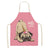 Cute Dog Pug Pattern Cotton Linen Sleeveless Chef Apron Kitchen Aprons Women Home Cooking Baking Waist Bib Pinafore 55x68cm