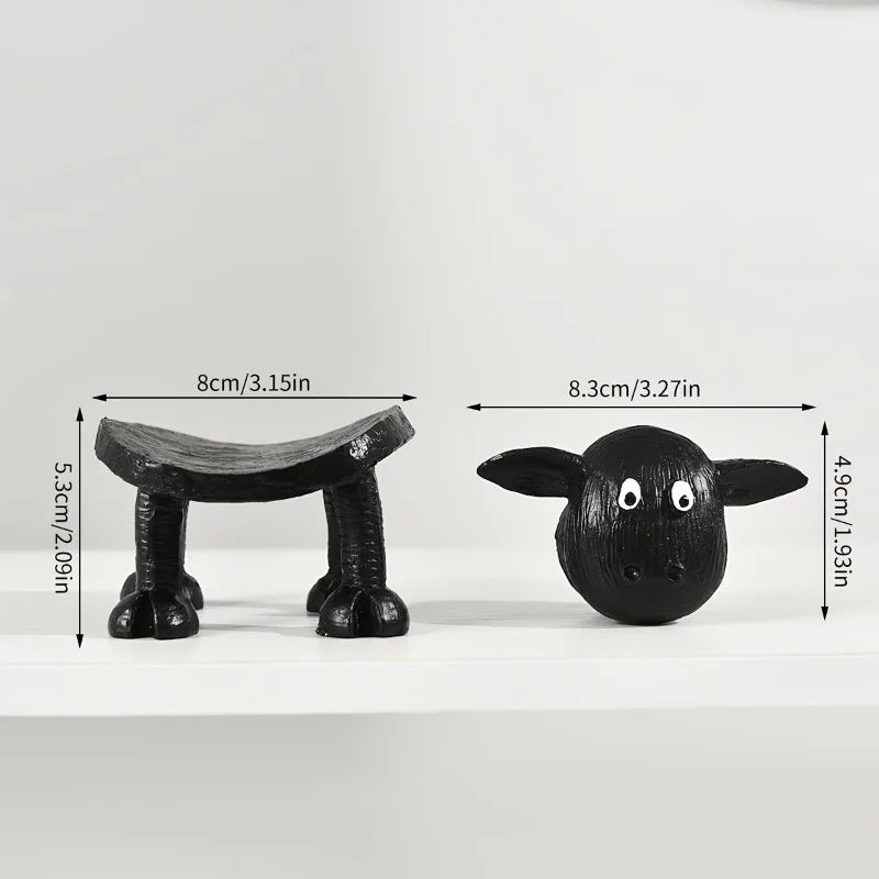 2PCS Pack Adorable Animal-Shaped Toilet Paper Holder: Resin Material, Suitable for Bathroom Decoration